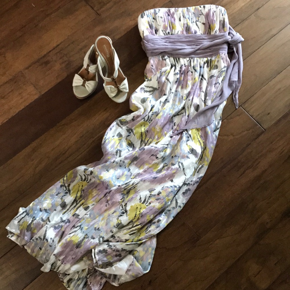 BCBG strapless long dress